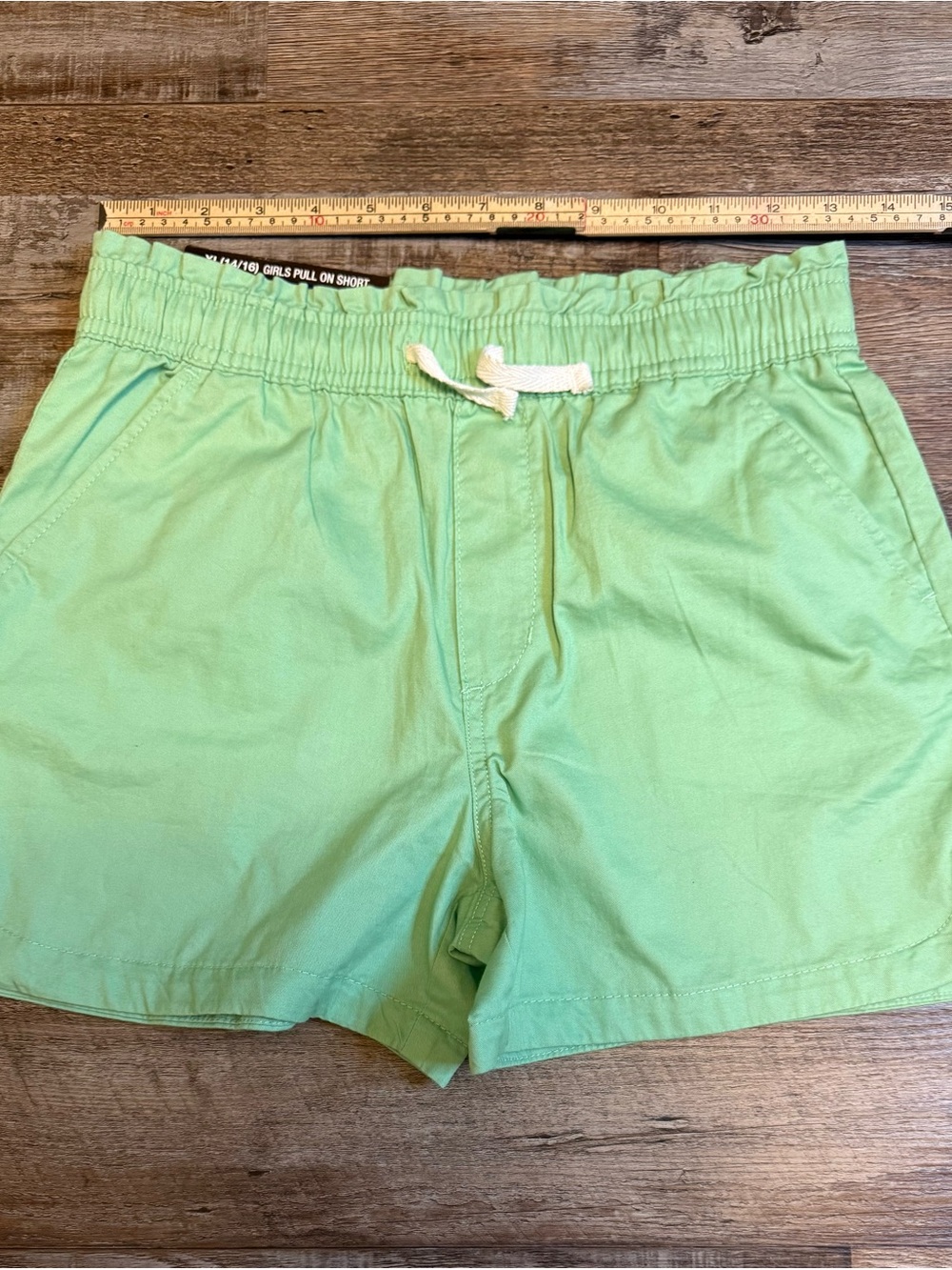 GAP Light Green Athletic Drawstring Shorts NWT Size 14 / 16 - Picture 2 of 8